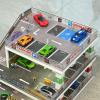 1:64 Die-Cast Car Display Case. Open-air Parking lot Scene with ramp Structure. Car Model Display Stand, Suitable for Hot Wheels Vehicles. (Light Gray) view 2