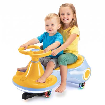 DollarDash 12V Electric Wiggle Car, 3 in 1 Toddler Ride On Toy, Swing Car with Pedal, Anti-Rollover, Bluetooth Music & Flashing Wheels, Max 3.2 Mph, Widened Seat 160 Lbs Capacity, Gift for Kid Age 3+