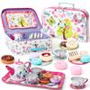 Fiderix Premium Tea Party Set for Toddlers 36  Durable Toy Tea Set for Sweet Family Tea Time, Cute Pretend Play Kitchen Toy with Desserts & Carrying Case, Birthday view 1