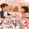 Fiderix Premium Tea Party Set for Toddlers 36  Durable Toy Tea Set for Sweet Family Tea Time, Cute Pretend Play Kitchen Toy with Desserts & Carrying Case, Birthday view 4