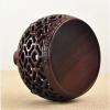 KHUTRW3D Vase Base Miniature Openwork Carving Base Home Decorative Wood Display Shelf Display(Large) view 4