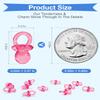 200PCS Mini Acrylic Pacifiers for Baby Shower Games, 0.83 Inch Clear Pink Pacifiers Bulk, Chupones para Gender Reveal Party Favors, Decorations & Craft Supplies view 2