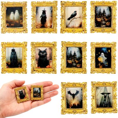 1/12 Scale Miniature Accessories of Magic Frames Tiny Scary Photo Frames for DIY Magic Witchy Mini House Diorama Decortion
