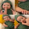 Abenduot 13inch Open Mouth Full Body Silicone Baby Dolls Realistic Silicone Reborn Dolls Boy Anatomically Correct view 2