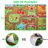 Moncasso Tractor Toy & Farm Animals Toys Set, Large Activity Play Mat, Farm Playset with Realistic Diecast Farming Equipment Toy & minature Things, Ideal Kids Gifts view 3