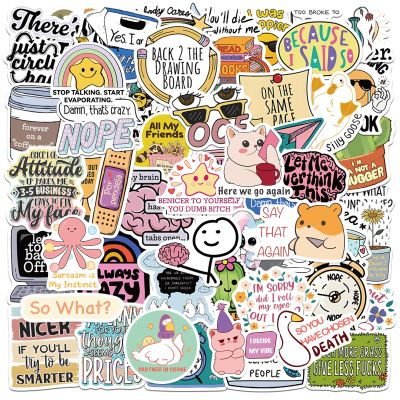 100PCS Funny Stickers, Vinyl Waterproof Fun Stickers for Water Bottle Laptop Luggage Guitar Gifts for Teens Girls Adult Students
