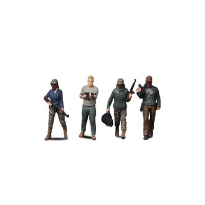 1/64 Criminal Figures, 1/64 Scale Hand-Painted Resin Miniatures, Display Collectibles for Diorama