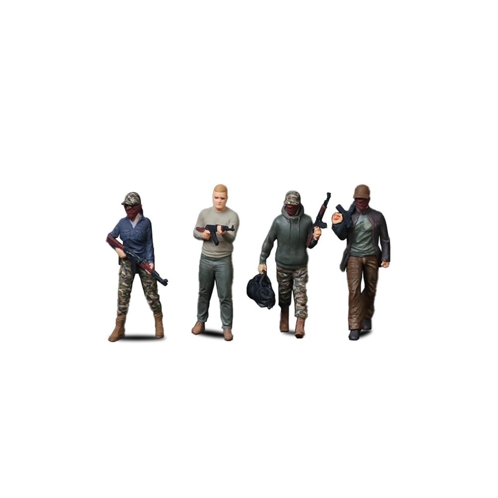 1/64 Criminal Figures, 1/64 Scale Hand-Painted Resin Miniatures, Display Collectibles for Diorama