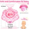 25.6" Large Baby Pool Float for Age 6-36 Months, Inflatable Mermaid Toddler Swimming Float with Double Airbag & Safety Seat, Infant Swim Floats, Toddler Floaties, Kids Beach Toys Summer Essentials view 2