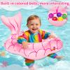 25.6" Large Baby Pool Float for Age 6-36 Months, Inflatable Mermaid Toddler Swimming Float with Double Airbag & Safety Seat, Infant Swim Floats, Toddler Floaties, Kids Beach Toys Summer Essentials view 4