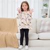 Wudan Baby Girls Ruffle Cuffs T-Shirts Sweet American Goldfinch Birds Blush Cotton Toddler Doll Clothes 4T view 3