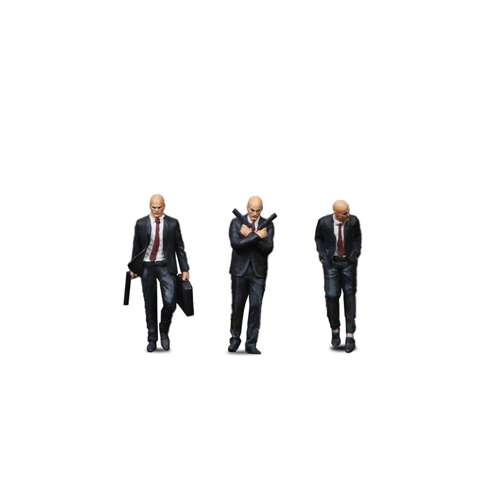 1/64 Secret Agent & Assassin Figures, Hand-Painted Resin Miniatures for Spy, Tactical, and Killer Diorama Collectibles