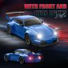 ACAMMZAR RC Drift Car, 1:24 Remote Control Car for Kids, 20KM/H 4WD High Speed RC Cars with LED Lights, Two Batteries, Extra Drifting Tires, Vehicle for Adults Boys Girls, Blue view 4