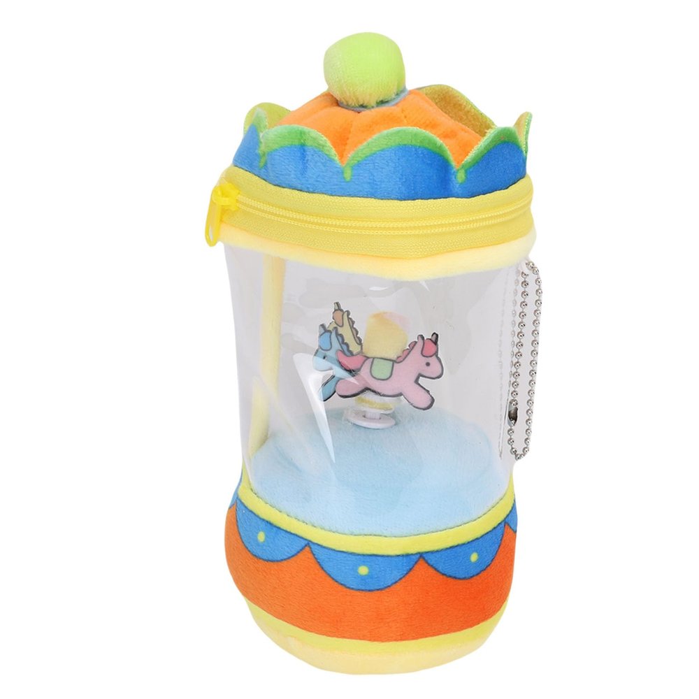 Alomejor Plush Pendant, Fun Carousel Plush Pendant Rotating Stuffed Doll with Drawstring for Bags Soft Spinning Keychain for Kids (5.9in)