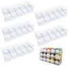 Jorzer 5Pcs Poker Chip Case Clear Plastic Poker Chip Tray with Lid Multi-Use Storage Display Case for Gambling Parties or Home Holder Tray Rack... view 1