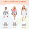 3-in-1 Toddler Swing Set, Indoor & Outdoor Baby Swing Set with Foldable Metal Stand for Backyard, Safe and Durable Design for Aged 1-10 Years, Easy to Assemble & Store (Gray) view 3