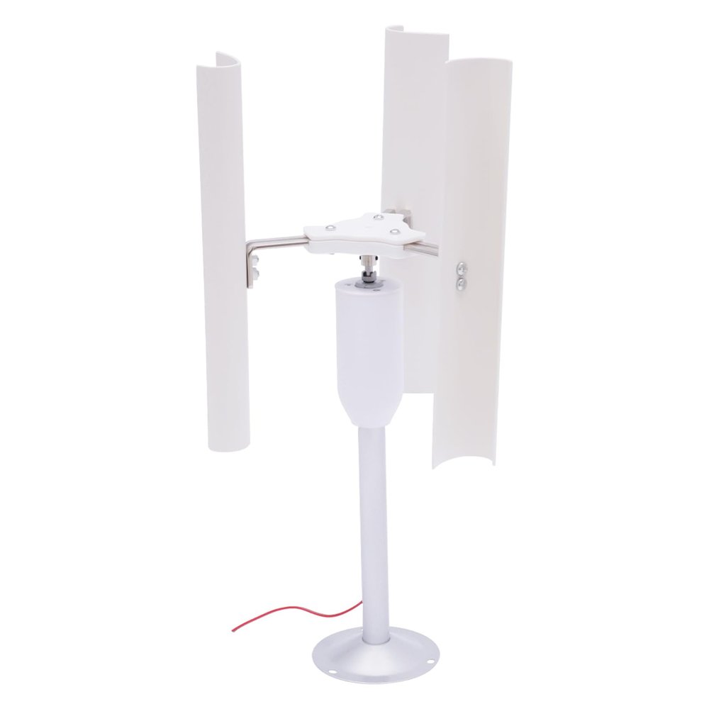 3 Blade Vertical Axis Wind Turbine Model DIY Wind Power Generator with 3-Phase Permanent Magnet Motor, 20W Output for Science Education & Home Use (Portable, Low Noise, 12V/24V Solar Compatible)