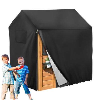 Waterproof Cover for Playhouse - Portable Protective Fabric, Sun Resistant , Weatherproof Outdoor Guard | Wooden Cottage Backyard Shield, Garden Furniture Protection, Durable Patio Accessory fo