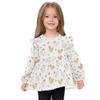 Wudan Girls Long Sleeve Shirt Cartoon Cute Chicken White Cotton Toddler Baby Doll Clothes 3T view 2