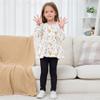 Wudan Girls Long Sleeve Shirt Cartoon Cute Chicken White Cotton Toddler Baby Doll Clothes 3T view 3