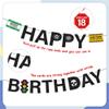 18th Birthday Decorations Boys Banner - 14 Pcs Glitter New Driver Banner Swirls Drivers License Caution Logos Traffic Signs Honeycomb Centerpieces Table Decor For Boys Girls 18 Year Old Party Supplies view 3