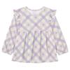 Wudan Baby Girls Long Sleeve Shirts Tartan Purple White Cotton Toddler Kids Doll Clothes 5T view 1