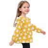 Wudan Baby Girls Long Sleeve T-Shirts Cartoon Cats Flowers Yellow Cotton Kid Doll Clothes 3T view 4