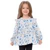 Wudan Baby Girl Long Sleeve Shirts Blue Seastars Anchors Cotton Little Kids Doll Clothes 18M view 2