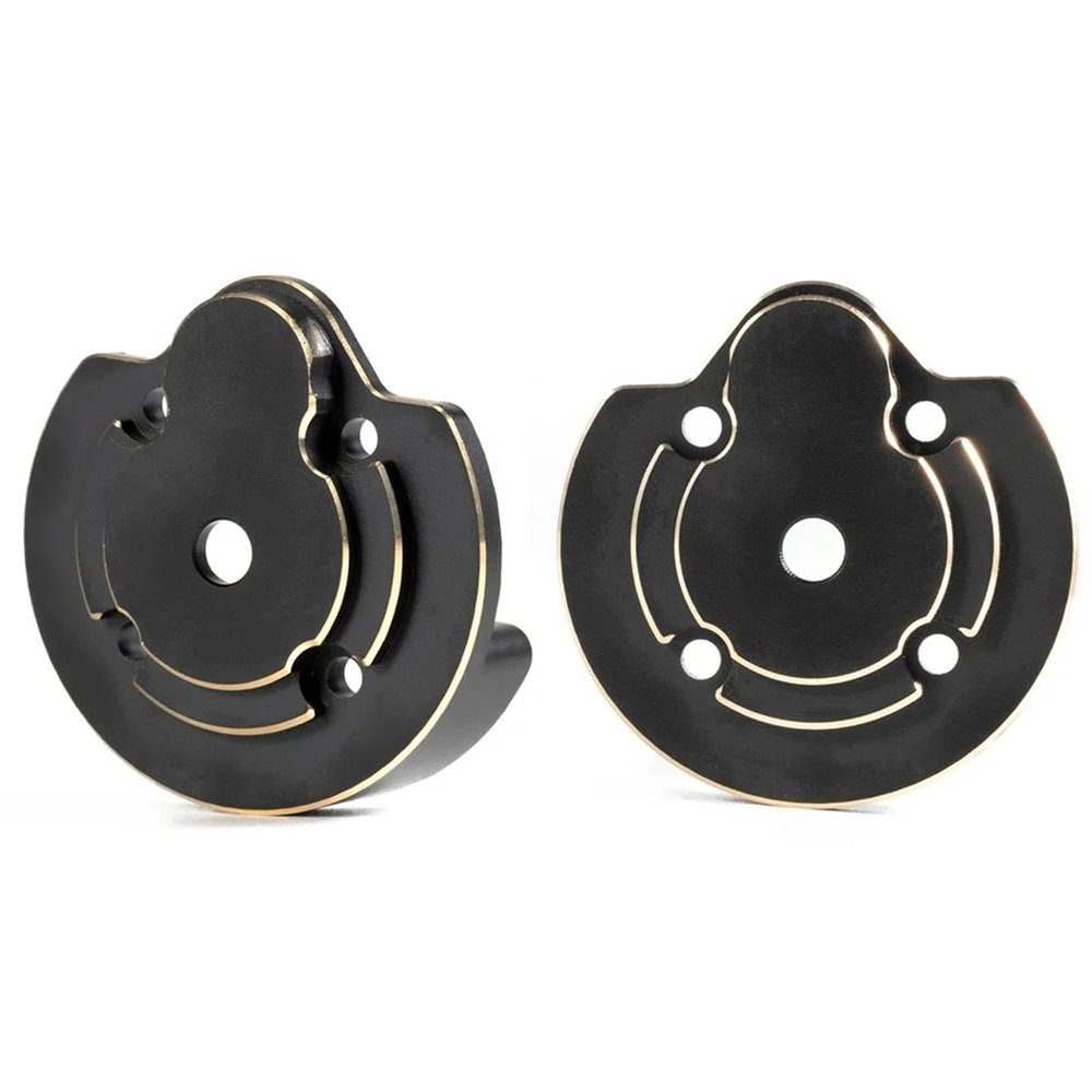 2Pcs Brass Counterweight Axle Housing Covers Counter Weight for 1/18 Axial UTB18 Capra Buggy Upgrade Parts (Black)