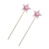COOLHIYA 2pcs Star-Shaped Girl Fairy Wands Cloth Magical Stick Props for Birthday Party Photography and Dance Performance view 1