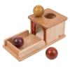 Adena Montessori Object Permanence Box for 6-12 Month Baby 3 Balls, Wooden Baby Toy in Natural Wood Tones, Real Wood Montessori Learning Toy for Toddler 1 Year Old, Sensory Developmental Gift view 1