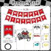 14Pcs Race Car Theme Birthday Party Decorations - Glitter Race Car Cake & Cupcake Toppers with Red Happy Birthday Banner for Kids' Birthdays & Baby Showers Cake Decorations view 4