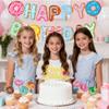 14Pcs Donut Theme Birthday Party Decorations - Glitter Donut Cake & Cupcake Toppers with Happy Birthday Banner for Birthday Party Baby Showers Cake Decorations Supplies view 2
