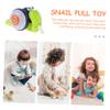 WHAMVOX Snail Pull for Blue-Green Cartoon Traction with Sturdy Side Wheels Encourages Walking and Crawling Indoor Outdoor Use Pulling Rope view 3