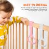 Beavorty Baby Pull up Rings 4 Pcs Plastic Hanging Rings for Playpen and Crib Toddler Walking Assistant and Standing Support Toy for Early Development view 2