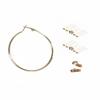 Tittaty Kpops Hunters Cosplay Accessories Earrings Rumii Merch Jewelry Set HUNTR X Costume Zoy Mra Cosplay Ear Clip Halloween Carnival Zoy Golden view 1