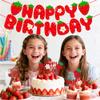 14Pcs Strawberry Theme Birthday Party Decorations - Glitter Sweet Berry Cake & Cupcake Toppers with Happy Birthday Banner for 1st Birthday Party Baby Showers Cake Decorations view 2