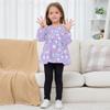 Wudan Baby Girls Long Sleeve T-Shirts Cute Teeth and Objects Dental Care on Purple Cotton Toddler Baby Doll Clothes 2T view 3