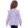 Wudan Baby Girls Long Sleeve T-Shirts Cute Teeth and Objects Dental Care on Purple Cotton Toddler Baby Doll Clothes 2T view 4
