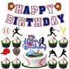10Pcs Baseball Theme Birthday Party Decorations - Glitter Baseball Cake & Cupcake Toppers with Happy Birthday Banner for Sports Birthday Theme Party Cake Decorations Supplies view 1