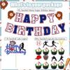 10Pcs Baseball Theme Birthday Party Decorations - Glitter Baseball Cake & Cupcake Toppers with Happy Birthday Banner for Sports Birthday Theme Party Cake Decorations Supplies view 3