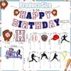 10Pcs Baseball Theme Birthday Party Decorations - Glitter Baseball Cake & Cupcake Toppers with Happy Birthday Banner for Sports Birthday Theme Party Cake Decorations Supplies view 4