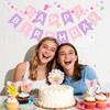 15Pcs Butterfly Theme Birthday Decorations - Butterfly Cupcake Toppers with Happy Birthday Flower Banner for Women Girl Party Cake Decor Supplies view 2