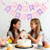 15Pcs Butterfly Theme Birthday Decorations - Butterfly Cupcake Toppers with Happy Birthday Flower Banner for Women Girl Party Cake Decor Supplies view 3