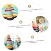 COOLHIYA Educational Rainbow Ring Stacking for Over Stackable Rings Building Blocks to Develop Hand-Eye Coordination and Grasping Skills Safe Material Fun Plaything for Early Learning view 2