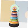 COOLHIYA Educational Rainbow Ring Stacking for Over Stackable Rings Building Blocks to Develop Hand-Eye Coordination and Grasping Skills Safe Material Fun Plaything for Early Learning view 4