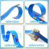 Flexible Race Track Toys for Kids, 15 Ft Flex Tracks Starter Set with Strong Suction Cups - Compatible with Hot Wheels and Diecast 1/64th Cars, Rolls up Portable Race Car Ramp Track (Blue) view 3