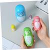 COOLHIYA 5Pcs Wooden Animal Nesting Dolls Creative Owl Matryoshka for Educational Playset and Home Decorations view 3