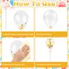 14 Pcs Gold Happy Birthday Cake Topper - Heart Star Cake Decoration with White Gold Happy Birthday Banner, Pennant & Confetti Balloon for Birthday Party Cake Decor Supplies view 4