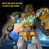 Aotonow 5 in 1 Magnetic Transform Cars Robot Toys Gift for Boy Ages 4-6, Easy DIY Assembly, STEM Magnetic Transform Engineering Trucks Toy, Birthday for Kids 3 4 5 6 7 Year Old(Yellow) view 3
